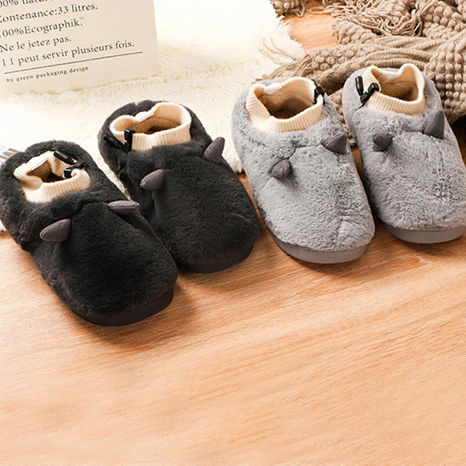 נעלי בית מחוממות חשמליות USB אביזרי חום חורף מונע החלקה רחיץ קטיפה טמפרטורה מתכווננת מחממי רגליים חדש