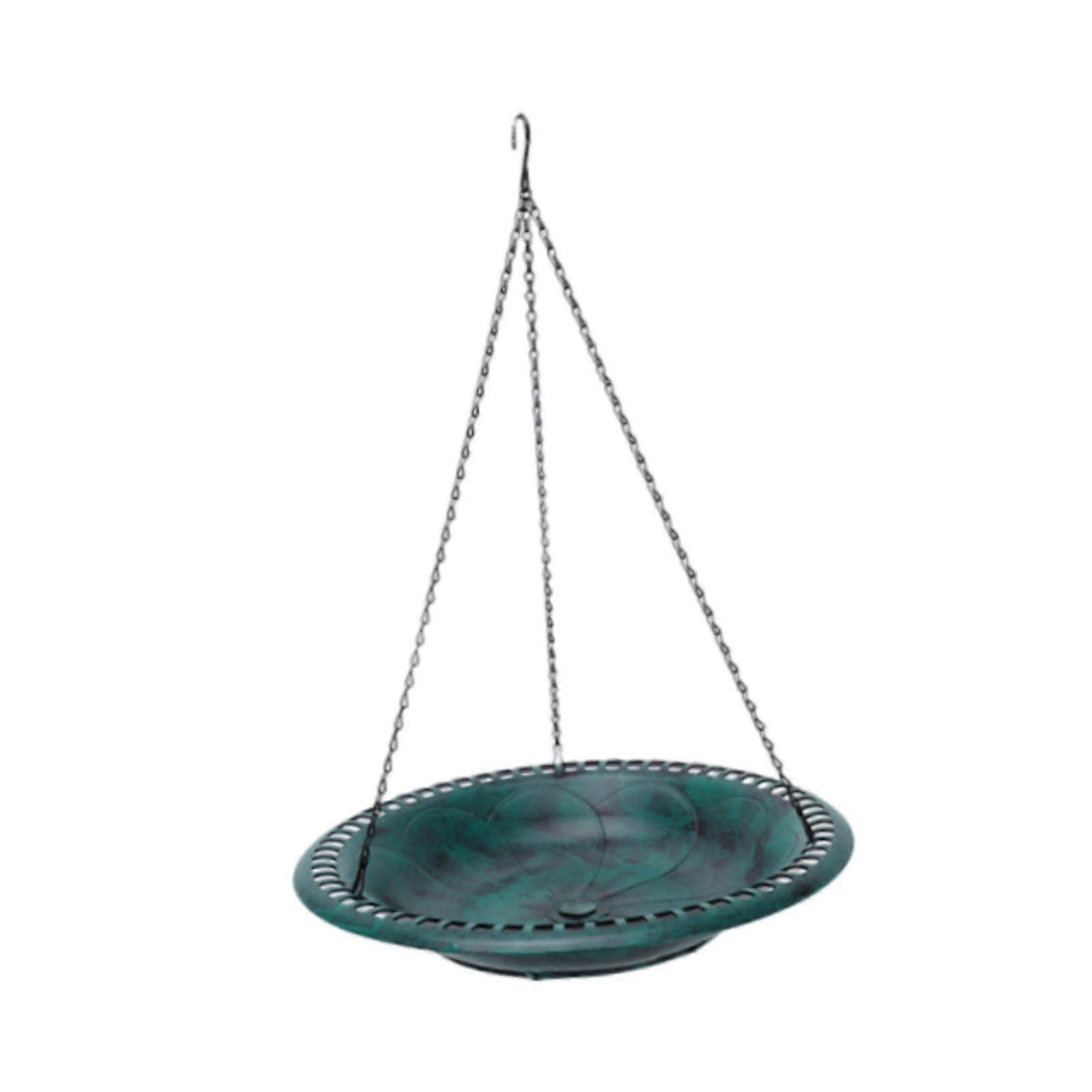 Hanging Bird Bath Bird Feeder for Blue , Wrens Versatile with 53cm Chain Green