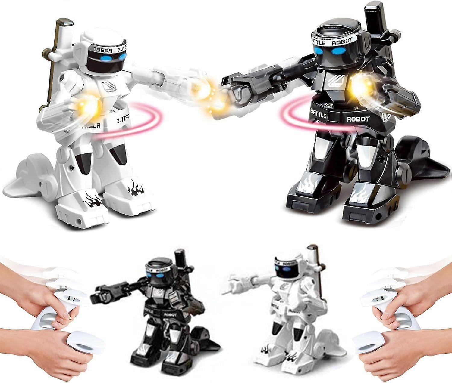 Kids RC Fighting Robot Toy with Sound & Light, Interactive Remote Control Robots for Boys, Gravity Sensing Electric Battle Robots for Children
