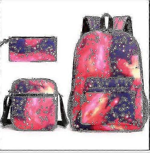 Starry Sky Backpack Lunch Bag Brevpapper Bagthree-piece Student present