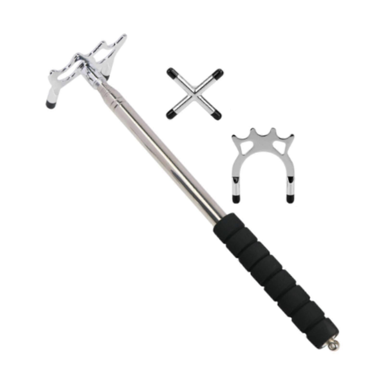 Cue de billard Stick Bridge Pool Stick Holder Billard rétractable Rod Stick Rack Argent