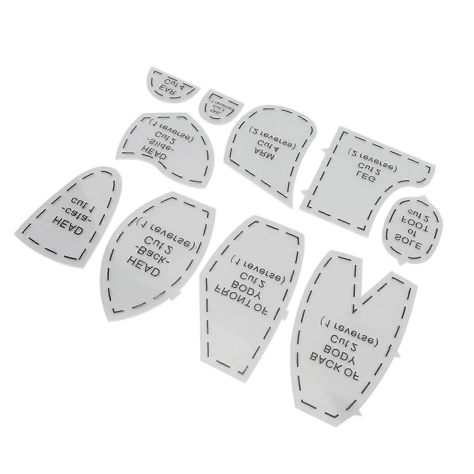 Memory Bear Template Ruler Set Acrylic Memory Bear Sewing Quilting Patterns Template 15 Inch 