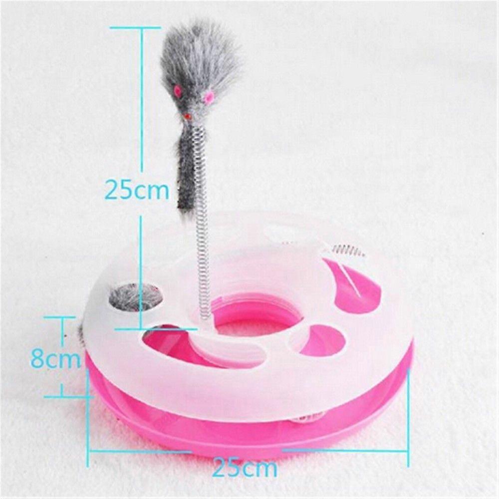 Cat Toys Plus 2-in-1 Toy with Mouse Shaped Racket and Ball Track