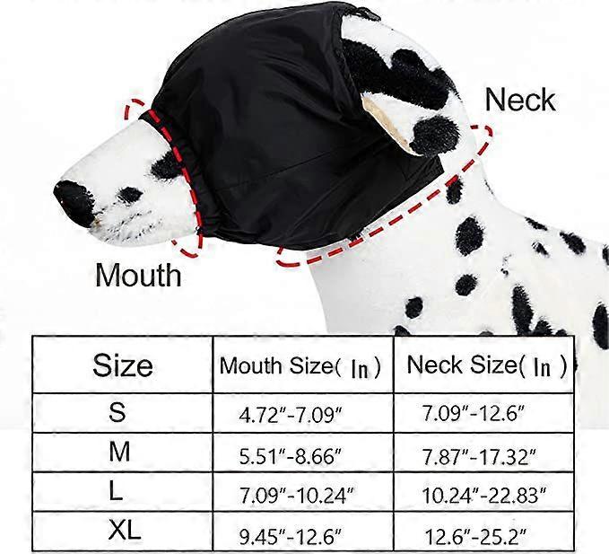 Hunde-Augenmaske Aus Nylon – Beruhigende Kopfwickel Für ängstliche Hunde Bei Fellpflege & Autofahrt (Größe XL)