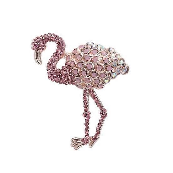 Flamingo Full Diamond Brooch Animal Corsage Sparkling Accessories Brooch