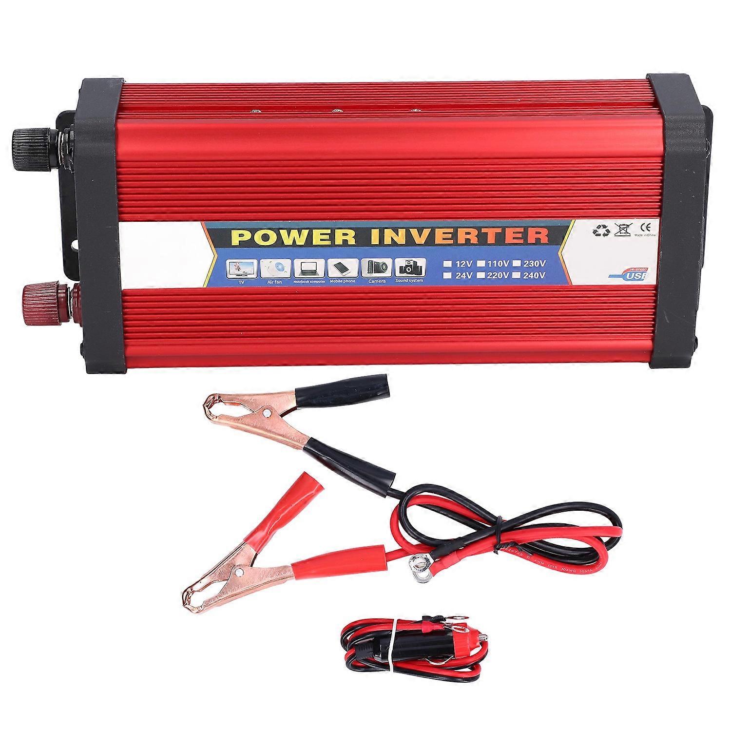 Car Power Inverter 4000W Modified Sine Wave DC to AC Converter Solar Transformer24V to 110V