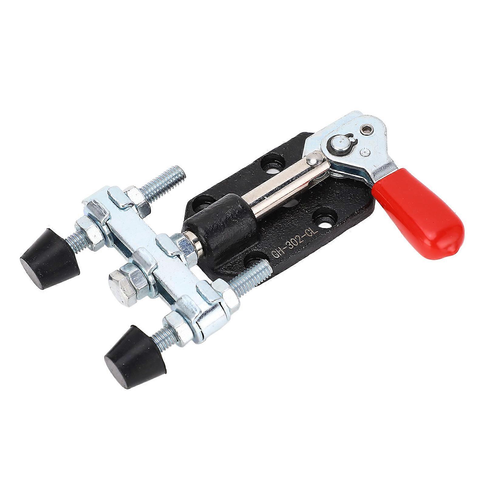 Dual Head High Carbon Steel Quick Release Push Pull Adjustable Toggle Clamp 90kg Holding Capacity