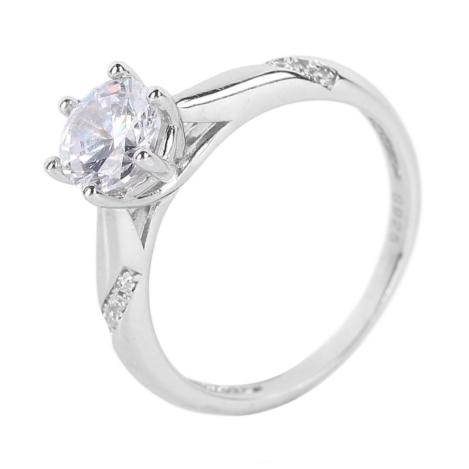 S925 Sterling Silver Zirconia Ring, Comfortable and Stylish