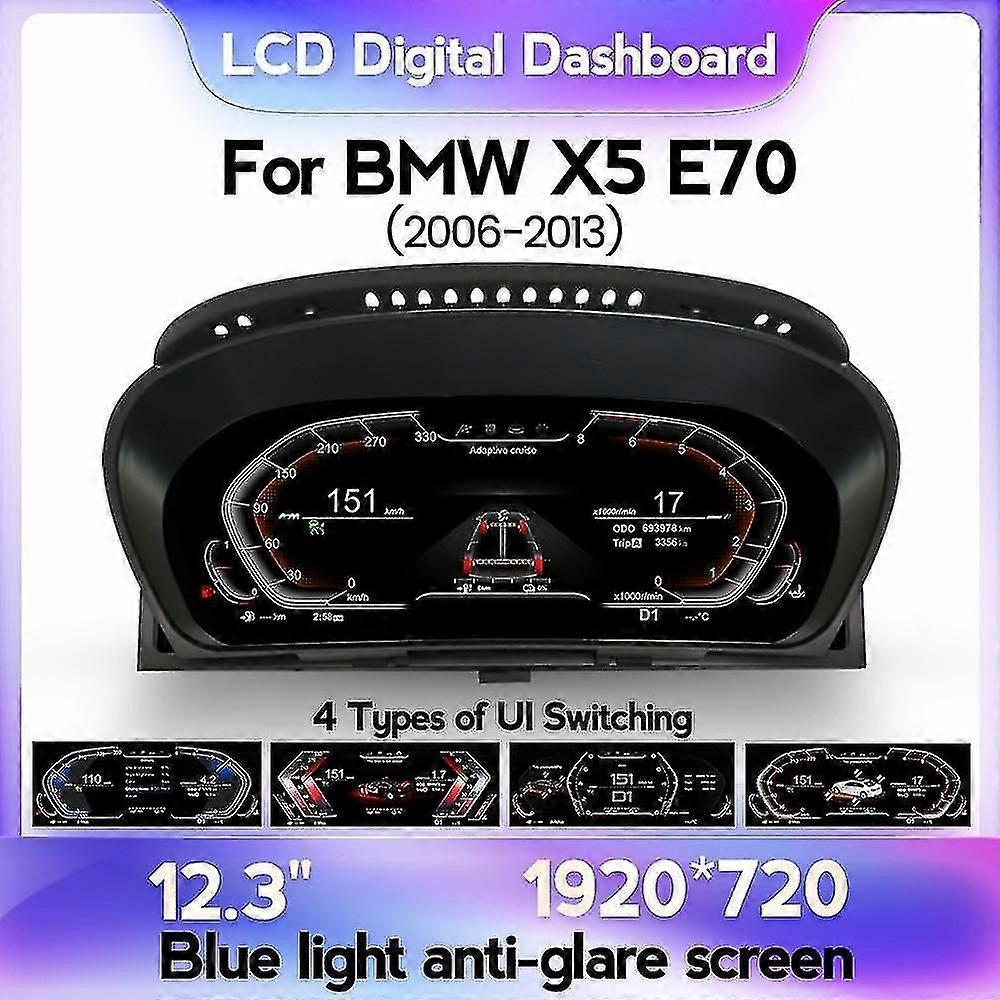 Lcd Digital Dashboard Speedometer For Bmw X5 E70 2006-2013 Car Dashboard Speed Panel Equipped With B Mar.28
