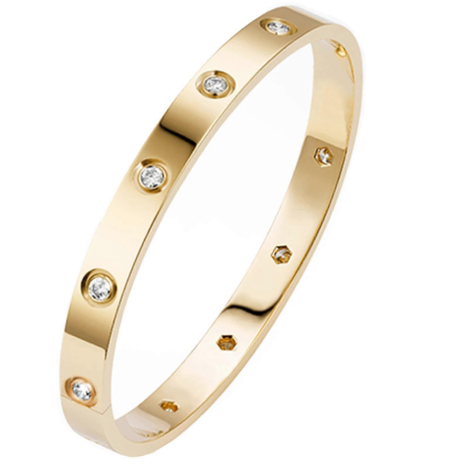 Gold Plated Love Friendship Bracelet for Women, Adjustable Size, Perfect Gift for Mother's Day and Valentine's Day