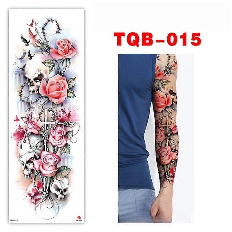 Calcomanía de tatuaje temporal INF para todo el brazo 9