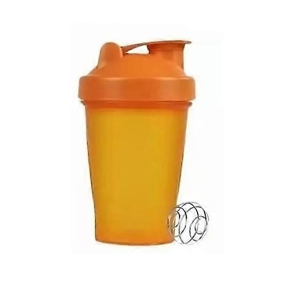400-500ml Portable Shaker Water Bottle Cup with Stainless Steel Wire Whisk Ball