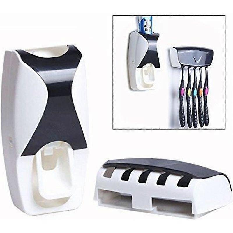 Automatic Toothpaste Dispenser and Toothbrush Holder