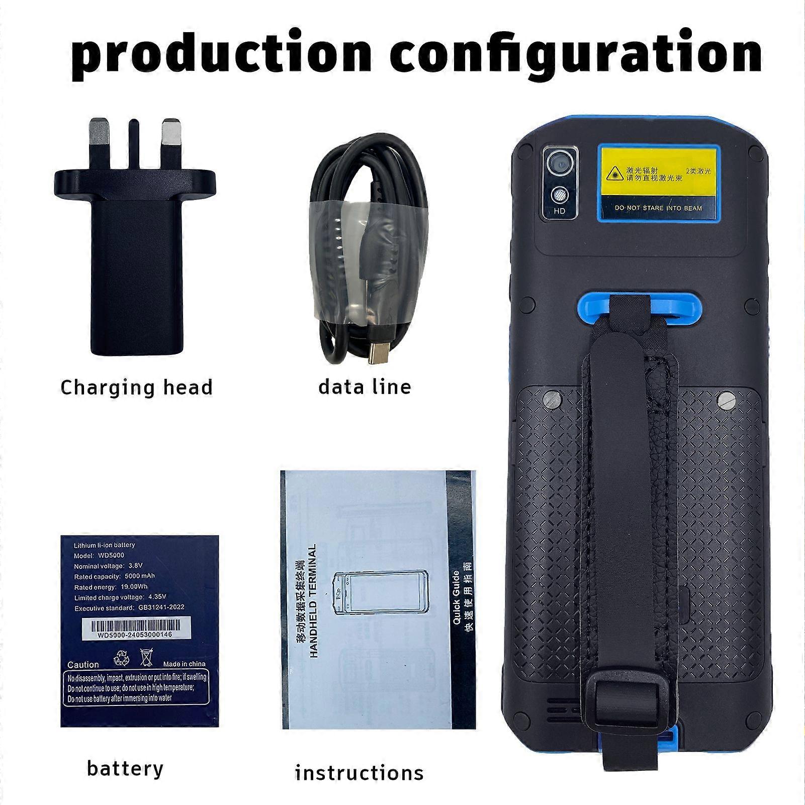 Bisofice Android 13.0 Barcode Scanner Handheld Mobile PDA Terminal Machine Support 1D/2D/QR Code with 5.7 Inch Touchscreen and 1600W Rear Camera for S
