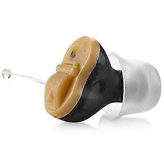 Premium Digital Hearing Amplifier - Right Ear Invisible in Canal (CIC) in-Ear Mini Sound Enhancer Set, Near-Invisible - Black