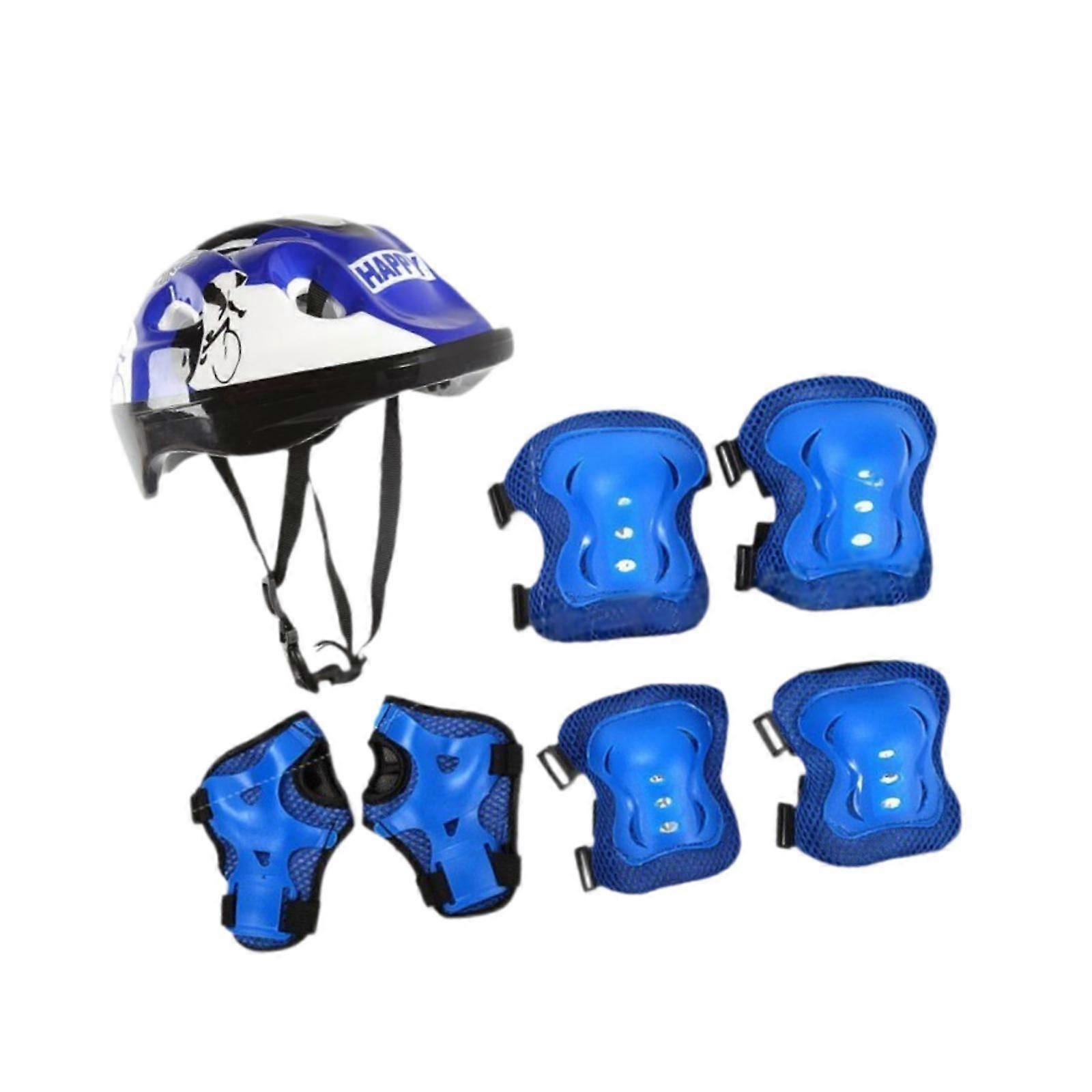 Kids Bicycle Helmet Comfortable Gear Impact Resistance Roller Skating Helmet Blue