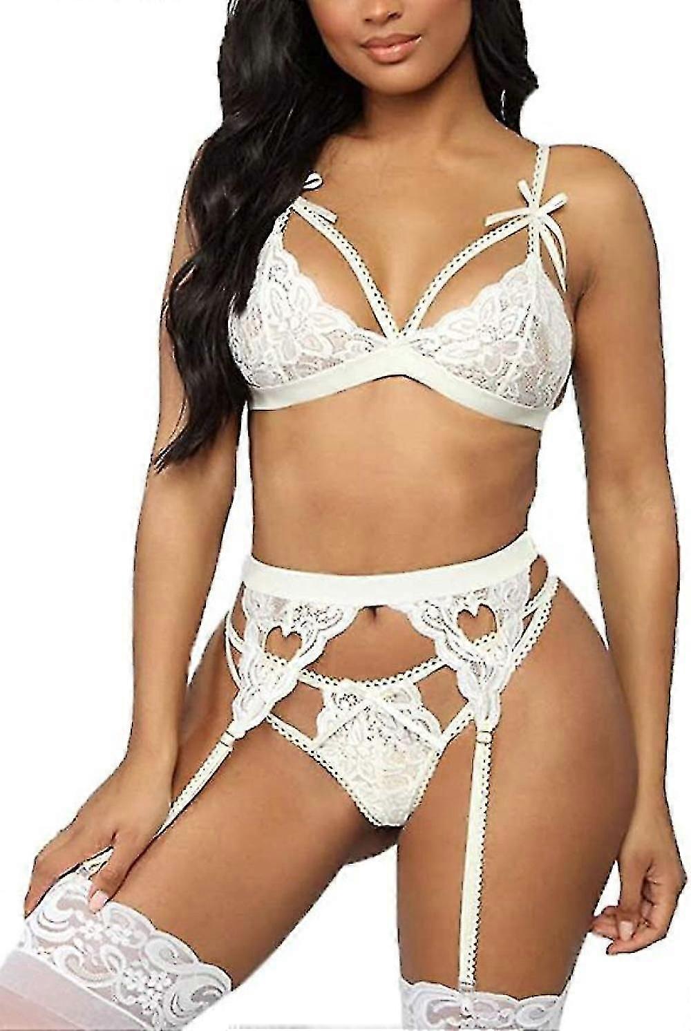 Damen Spitzen-Dessous-Set mit Strumpfband