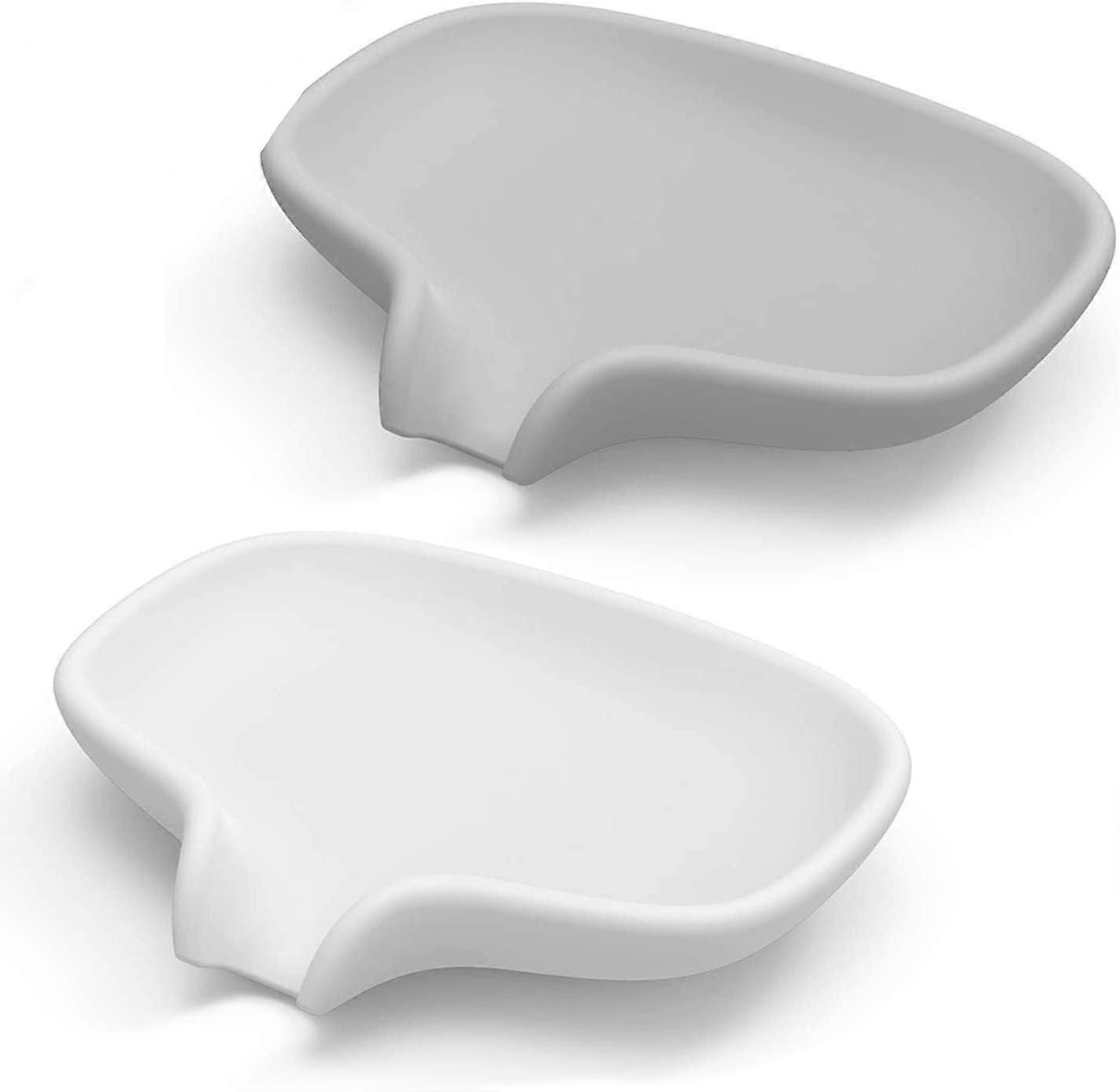 Siliconen Zeepbakje Met Afvoer 2 Stukken Zeepbakje Voor Douche/Badkamer Zelflozend Zeepbakje Om Zeep Droog Te Houden