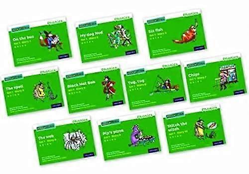 قراءة شركة الكتابة الصوتيات: المجموعة الخضراء 1 كتب القصص الأساسية (حزمة مختلطة من 10)