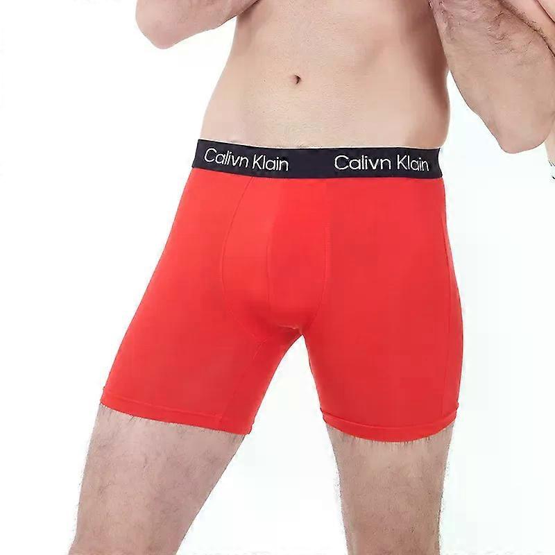 Men'S Underwear Lengthening Sports Anti-Abrasive Boxers High Elastic Loose Plus Fertilizer Plus Boxers