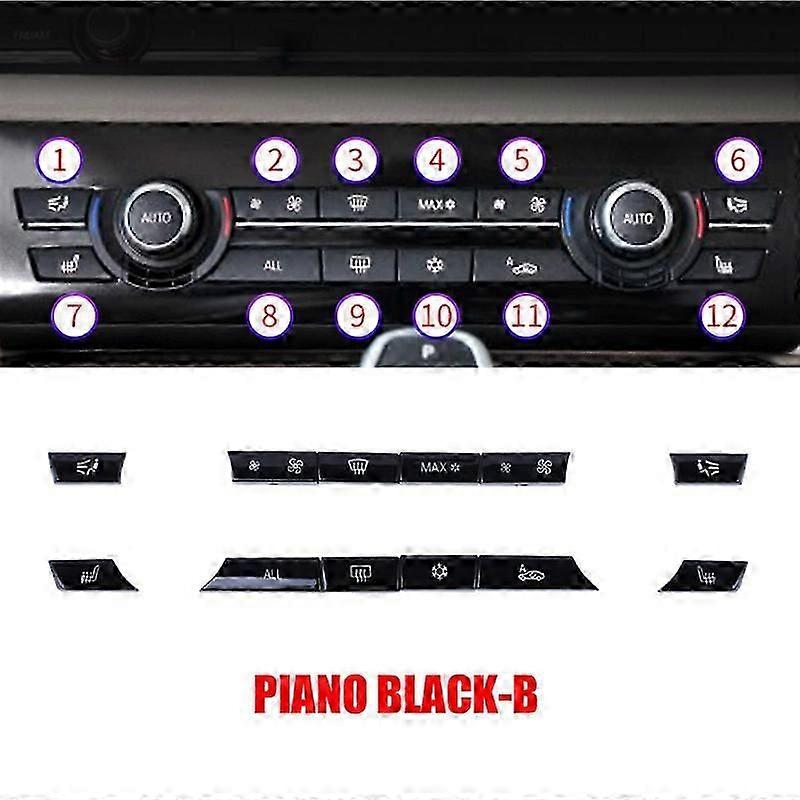 Chrome ABS Air Conditioner Buttons Sequins Decoration Cover Trim For BMW F10 F11 F06 F01 E70 E71 F25 F26 X5 X6 3/5/6/7 series