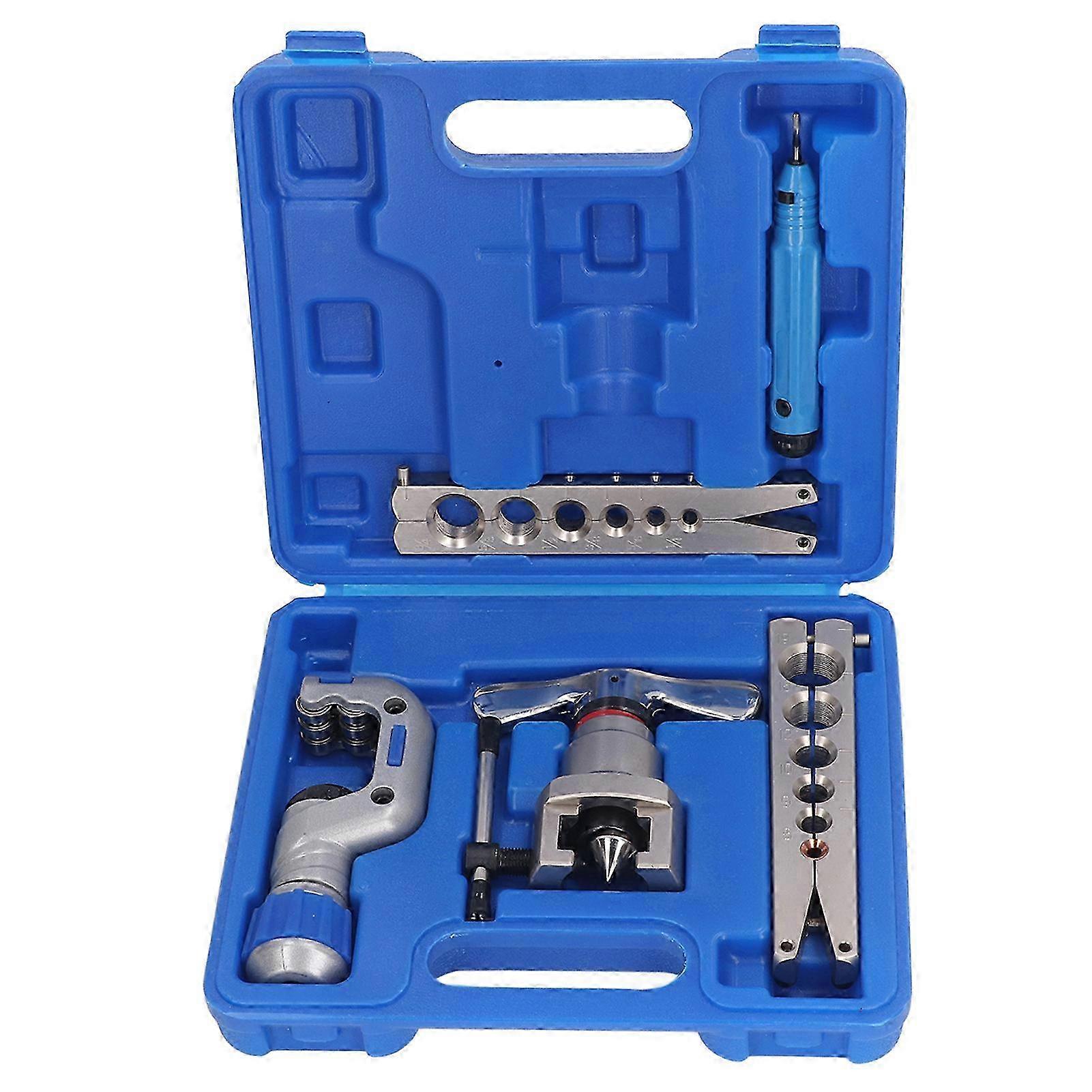 Flaring Tool Kit Set Eccentric Pipe Expander Heavy Tubing Flaring Tool Set 45 Degree Cone for Cooler Boiler