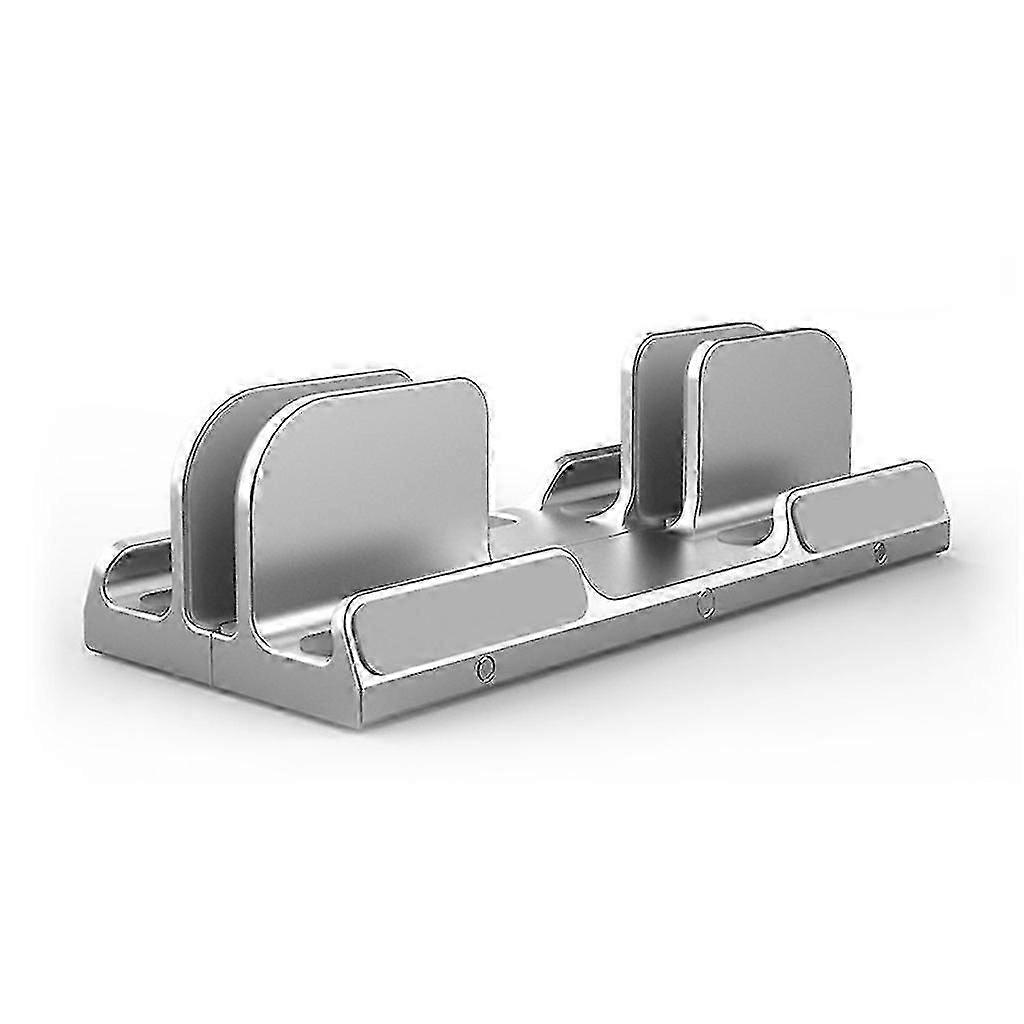 Vertical Cooling Laptop Stand Adjustable Aluminum Two Slots Desktop Holder