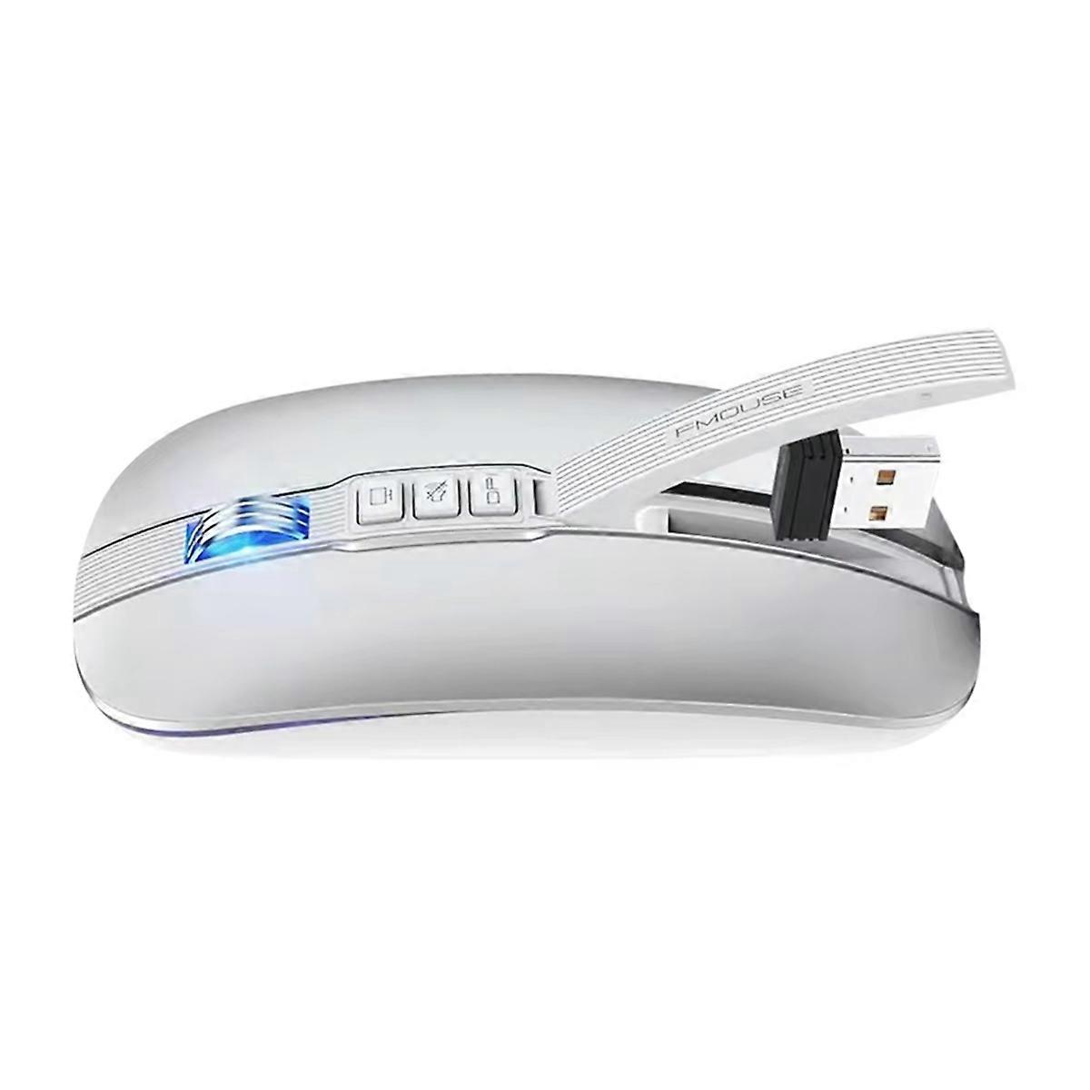 Wireless Bluetooth Mouse 2.4G Wireless Office Mouse Tablet PC Silver