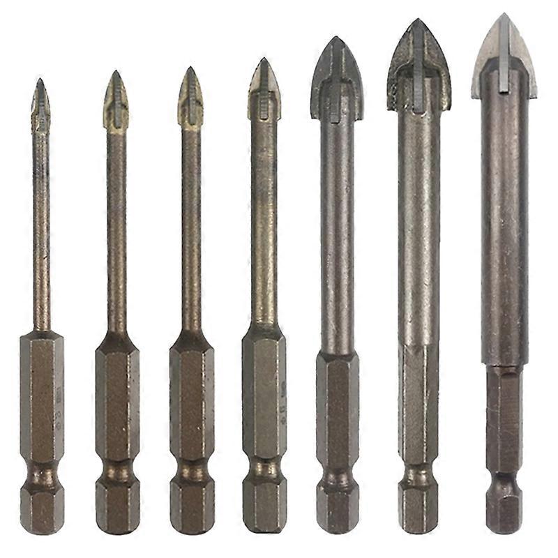 Tile Drill Bit Concrete Cement Drill Bit Multi-Function Punch Hole Opener Four-Edged Triangular Dril