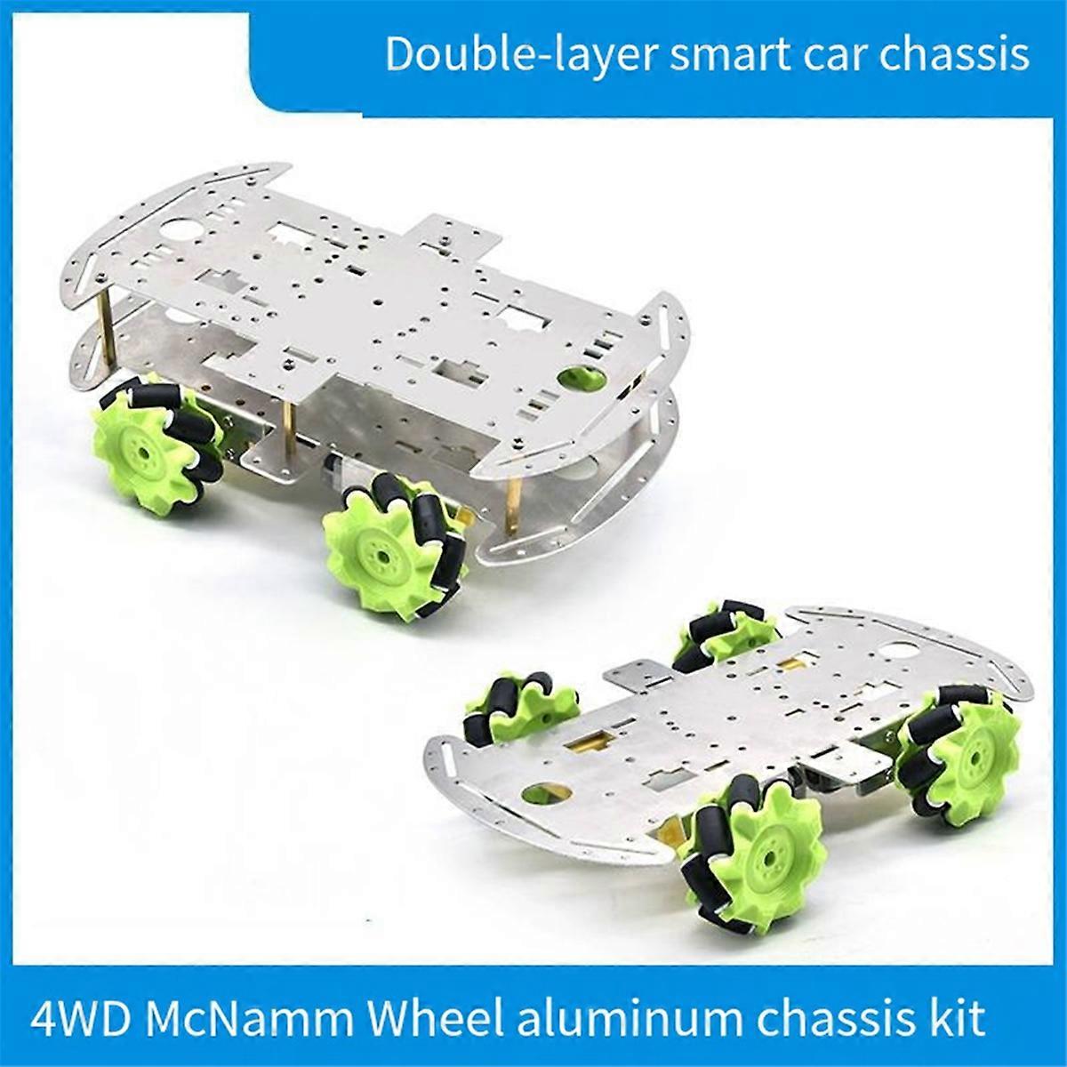 For DIY 4WD Aluminum Mecanum Robot Two-Layer Bottom Board