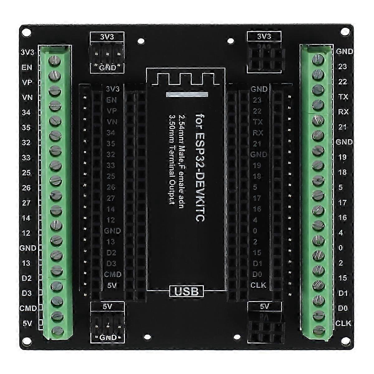 Placă de expansiune ESP32 Placă de breakout potrivită pentru ESP-WROOM-32 ESP32-DevKitC GPIO 1 în 3 modulul ESP32 cu 38 pini