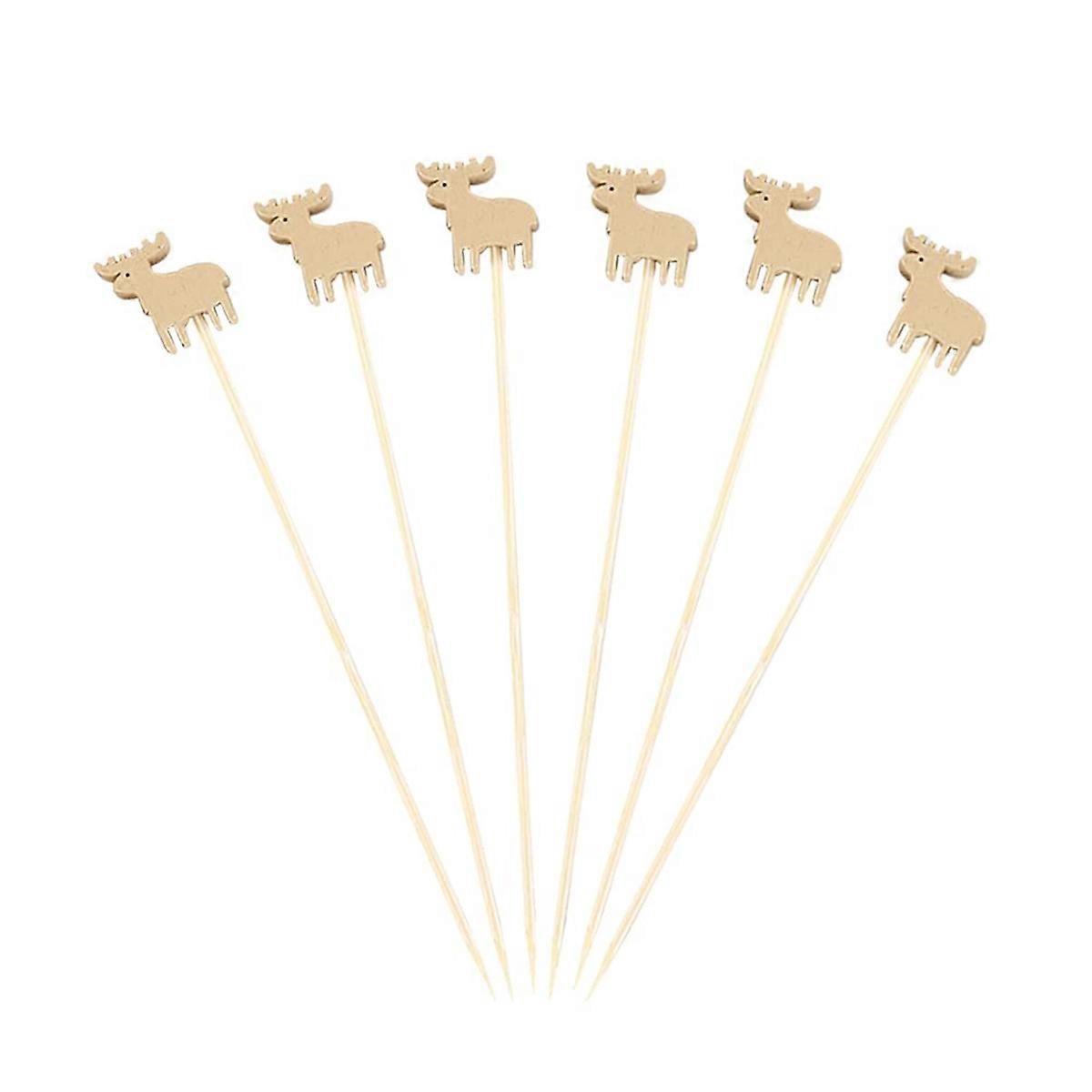 200Pcs Christmas Cocktail Picks Sticks Toothpick Decorative Skewers B