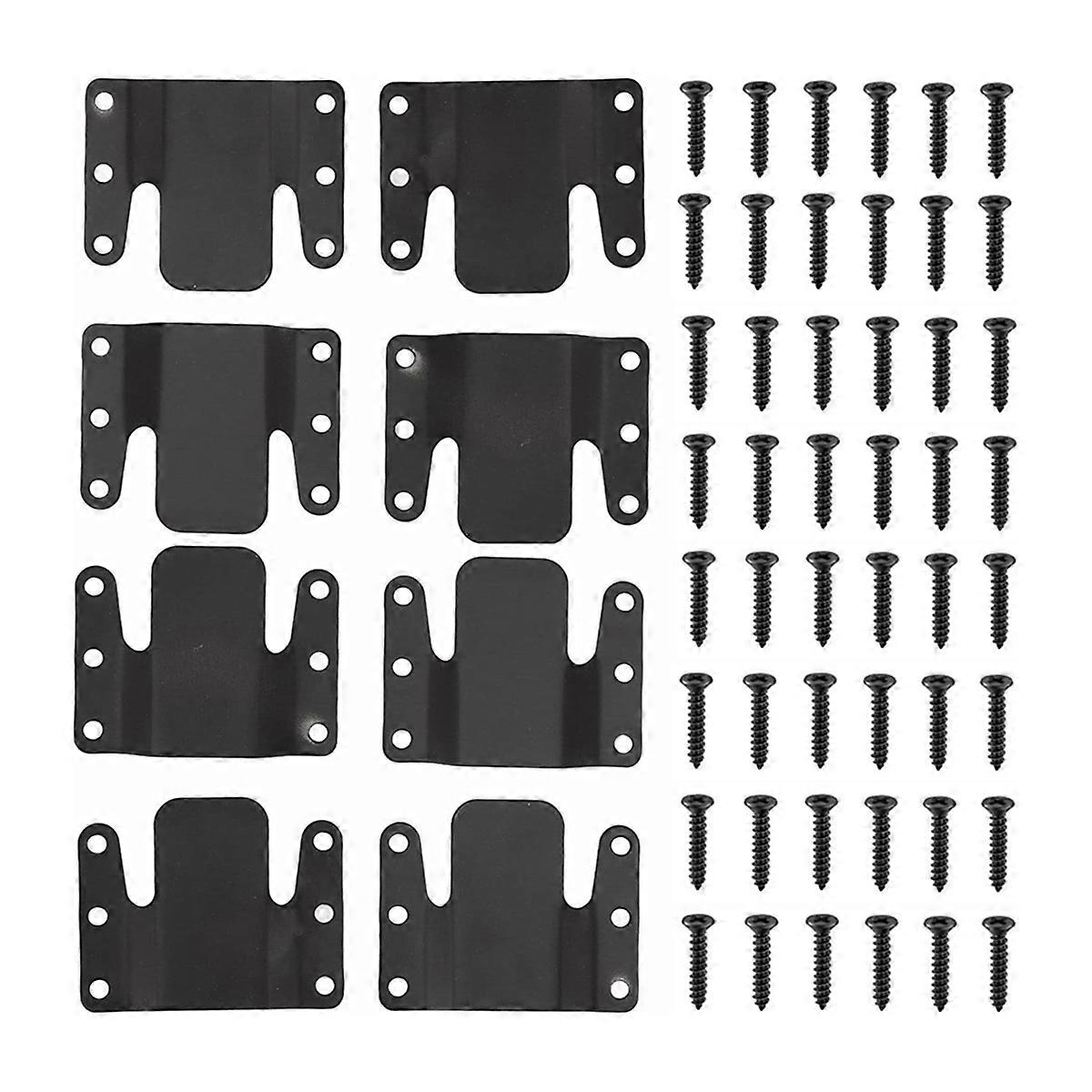 Universal Sectional Sofa Interlocking, 8 Pieces Couch Clips Sofa Connectors Bracket Furniture Connectors with Screws