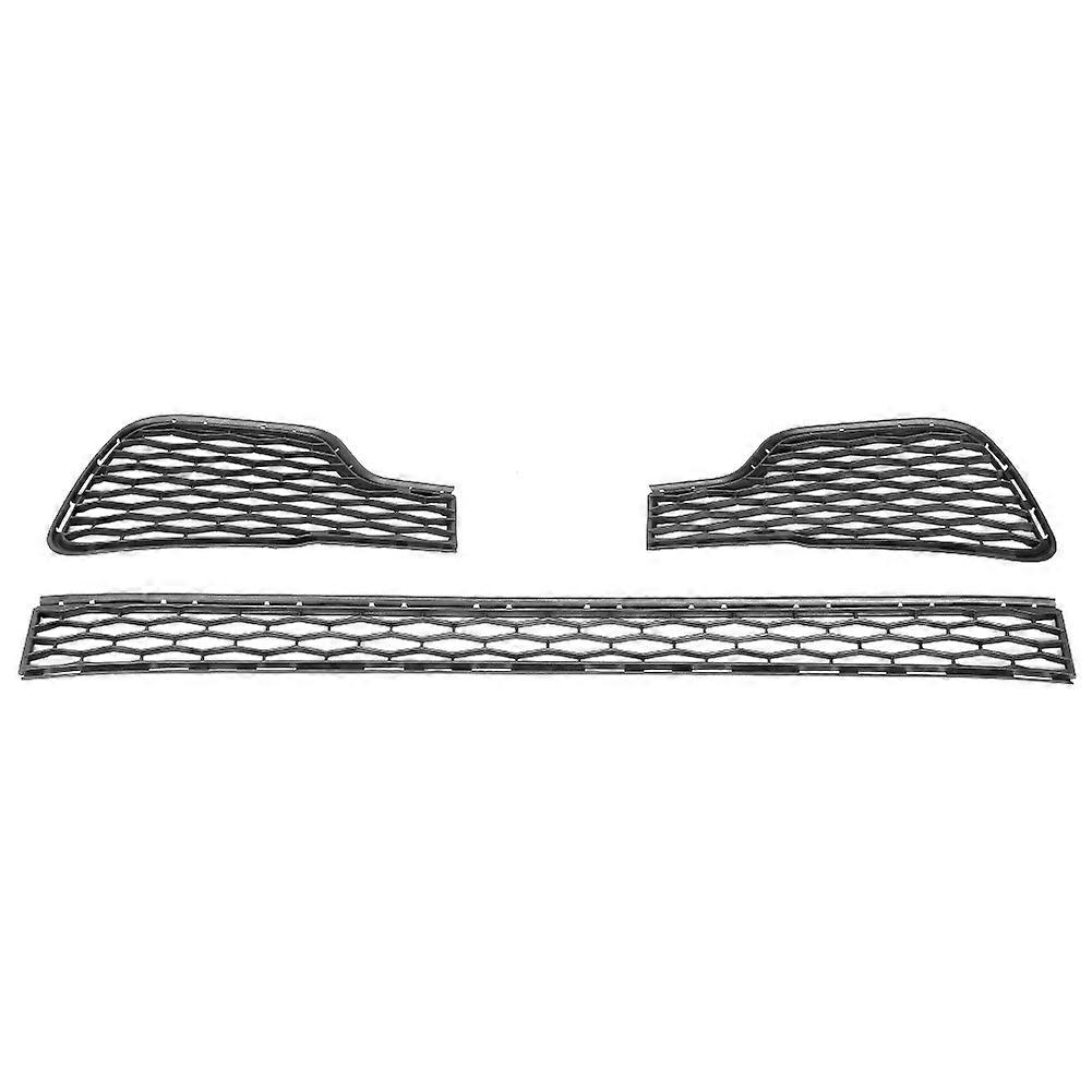 3Pcs Front Bumper Lower Grill Set Grille Guard Fit for Maserati Ghibli 2014 ‑ 2017