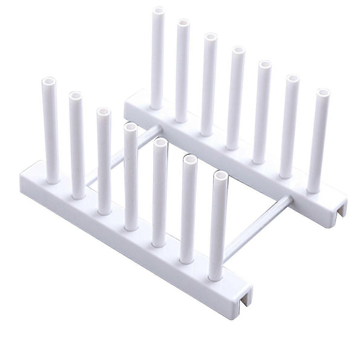 White Removable Dish Plate Drying Rack Draining Board Stand Holder for Kitchen Supplies