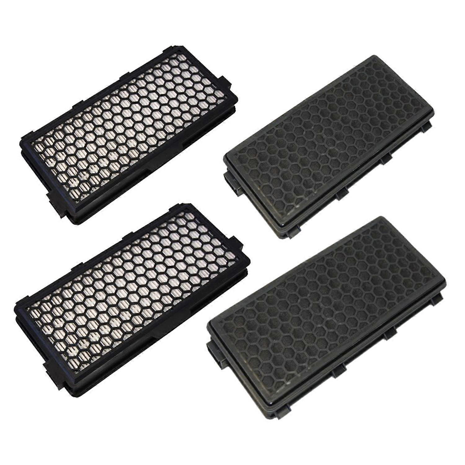 Active HEPA Filter 4-Pack Compatible With Miele Callisto Capricorn Complete C3 Earth Alize Leo Gemini Carina Antares