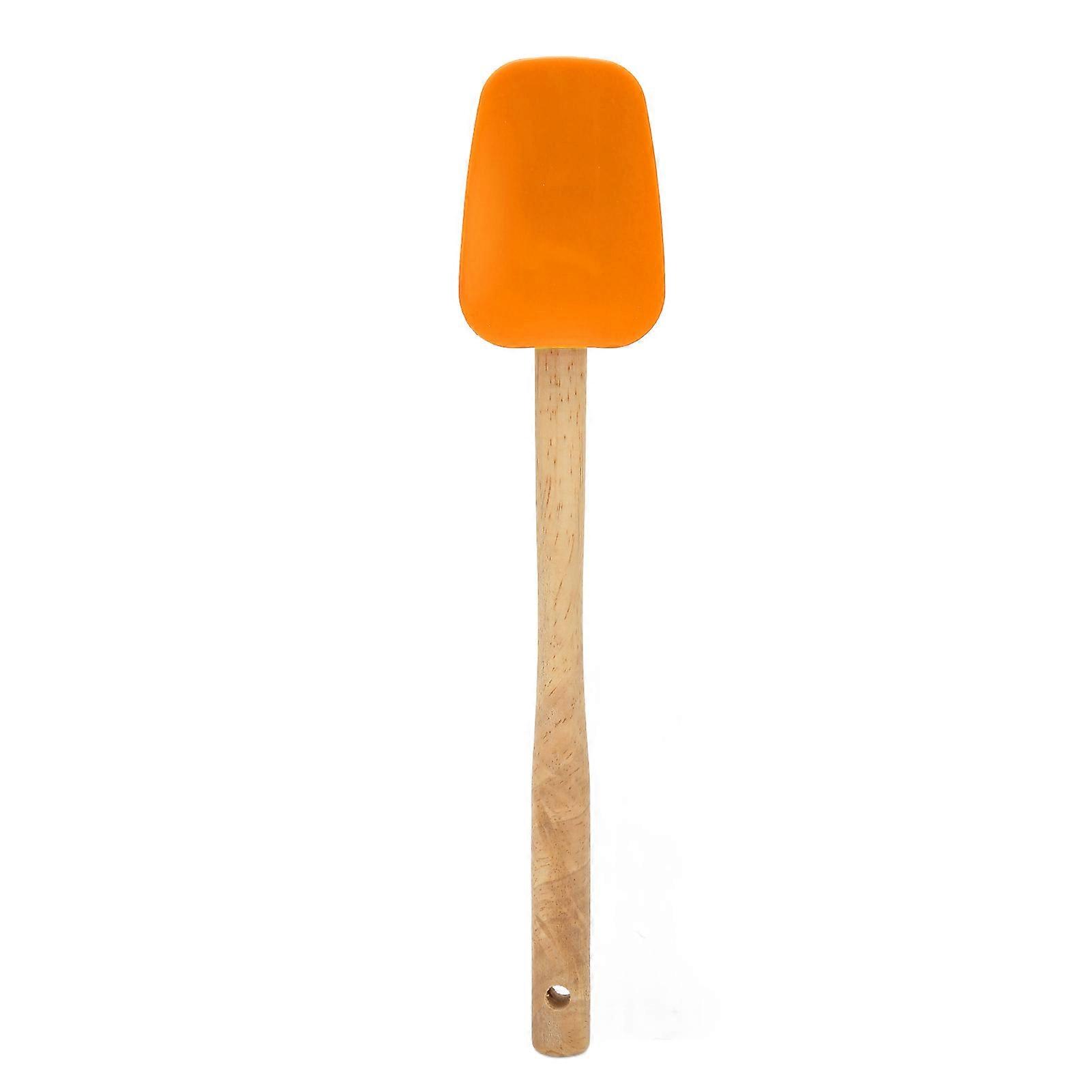 Silicone Wax Spatula High Temperature Resistance Waxing Applicator With Solid Wood Handle