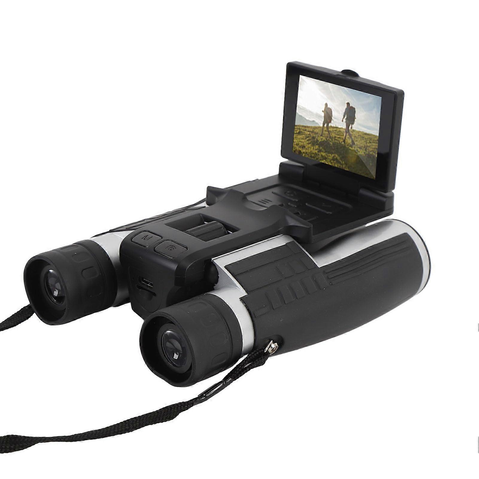 Large View 12x32 Binoculars with Camera 2.5K Video Recorder for Concerts Sports Lithium Ion Battery