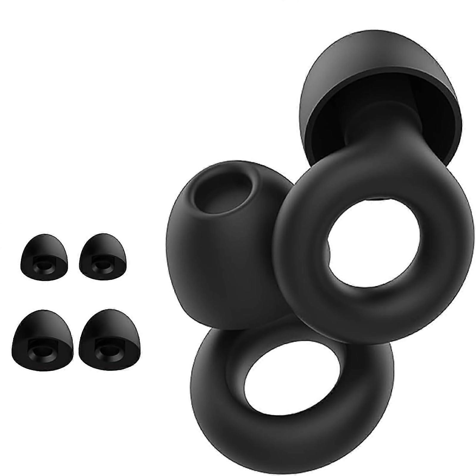 Noise-Canceling Earplugs for Deep Sleep and Work - Comfortable, Reusable, Certified Hearing Protection in Black or Purple