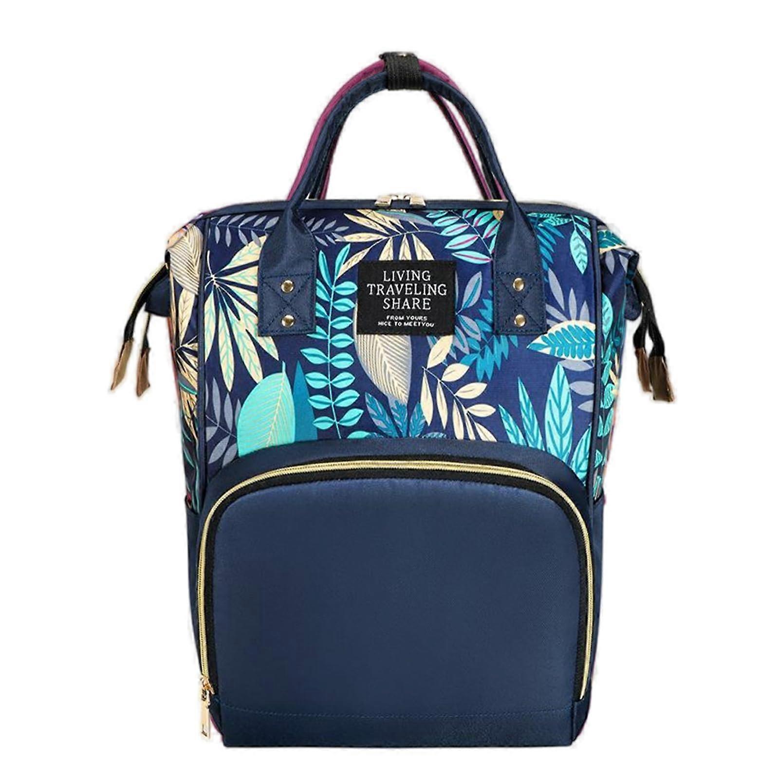 24L Classic Diaper Bag Backpack Blue Color For Moms Backpack Style