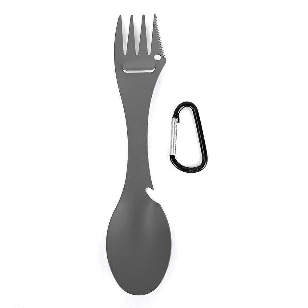 Stainless Steel Multifunctional Camping Spoon Fork Bottle Opener EDC Tool
