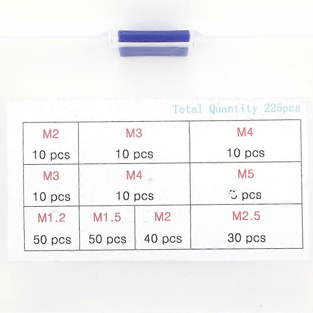 225pcs 

M1.2 M1.5 M2 M2.5 M3 M4 M5 Crimping Loop Sleeve M2 M3 

Wire Rope Thimble