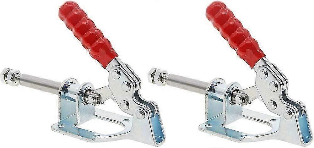 2PCS 32mm Toggle Clamp GH-302-F,Holding Latch Push Pull Action Hand Tool 136kg Non-Slip Red