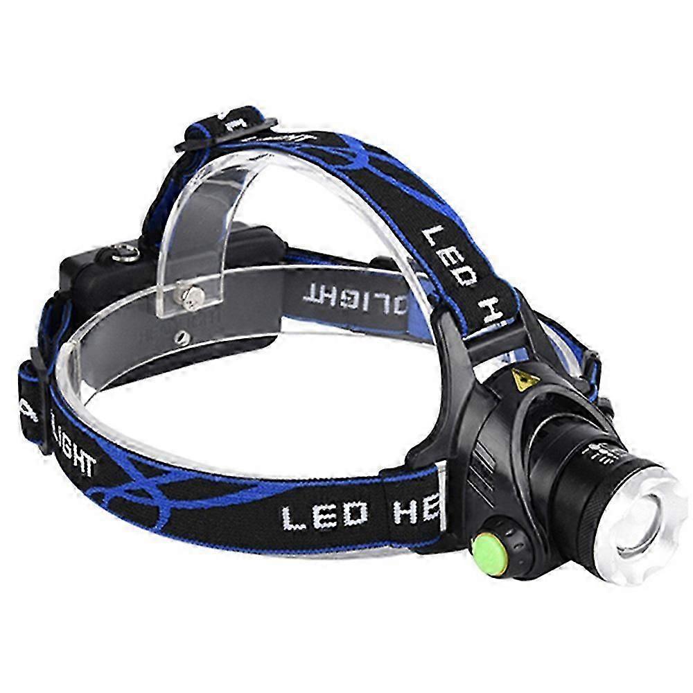 1200LM Rechargeable LED Headlamp, 3 Modes Zoomable Waterproof IP64 Head Torch with USB Cable Indicator Light