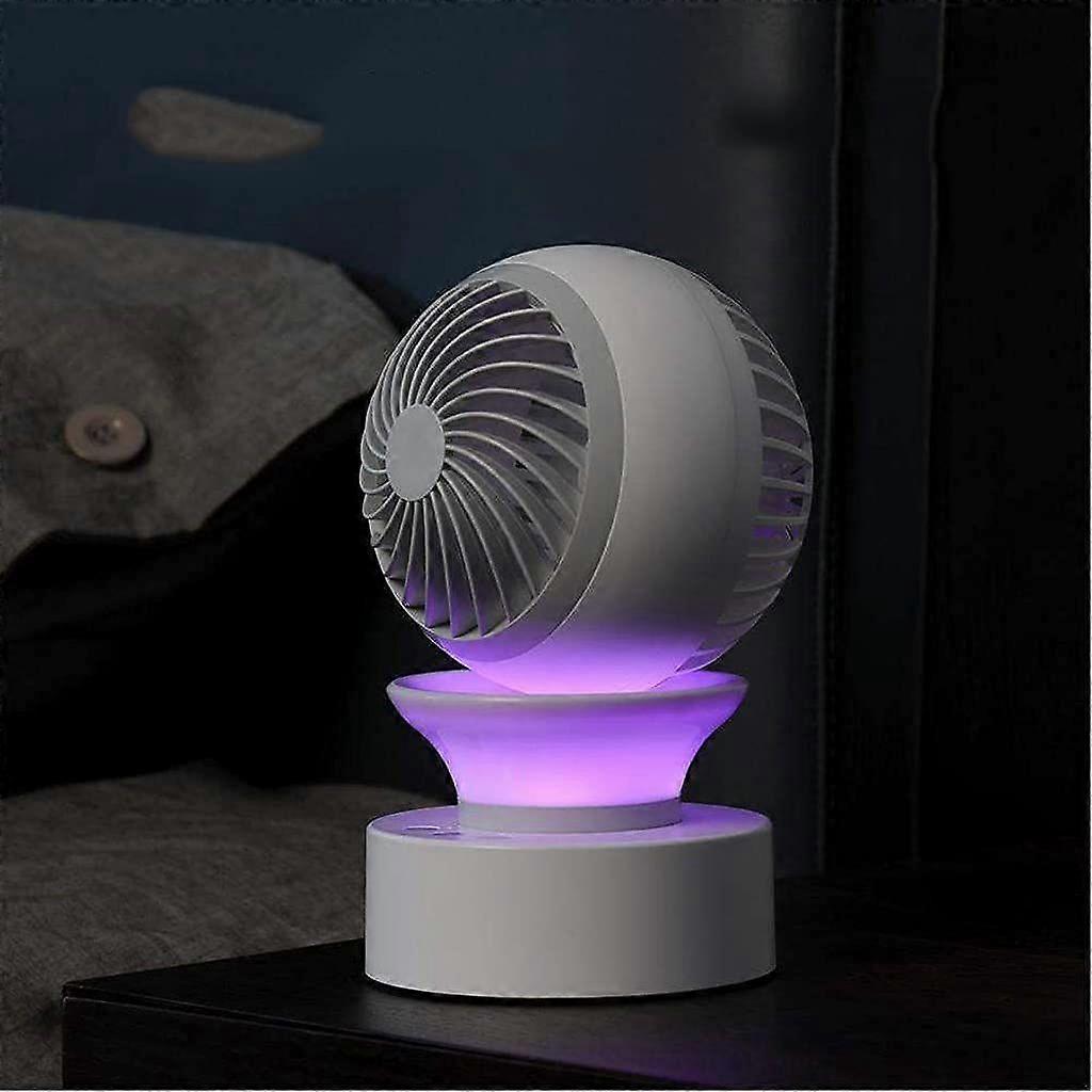 Automatic Head Shaking Desk Fan (Black)
