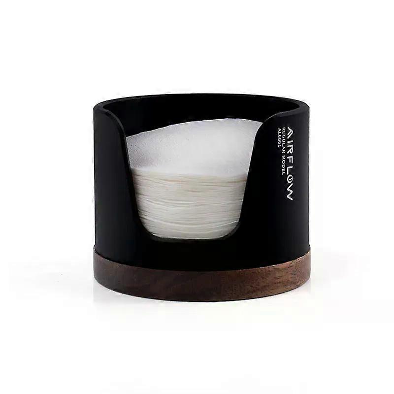 Magnetic Coffee Filter Paper Storage Box Handle Round Filter Paper Holder 120 Pieces Mocha Pot Filter Paper Dust Box