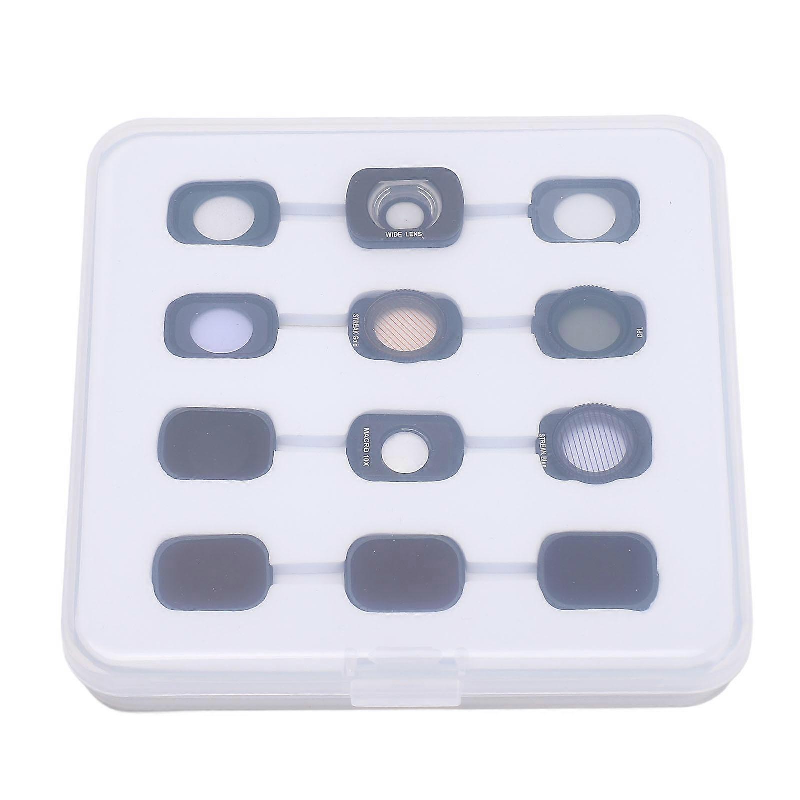 Set Wide Angle Macro 1/4 Black Mist Blue Gold Streak CPL ND8 ND16 ND64 ND256 STAR Light Pollution Reduction Filter Kit for Osmo Pocket 3