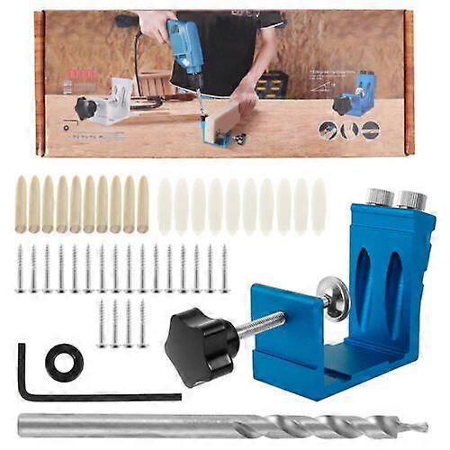 46PCS otvor jig kit dřevoobráběcí vrták úhel nástroj dřevěný spoj šroub otvor lokátor