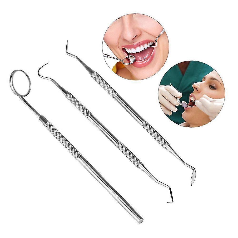 Professional Dental Pick Tools Kit, Teeth Cleaning Calculus Remover Tool For Dentist(3pcs)