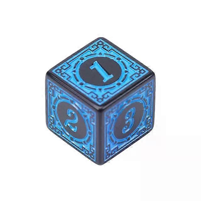 10pcs/Pack Acrylic D6 Carved Pattern Dice 6-Sides Accessories Polyhedron Colorful Dice Digital Game Dice Cubes